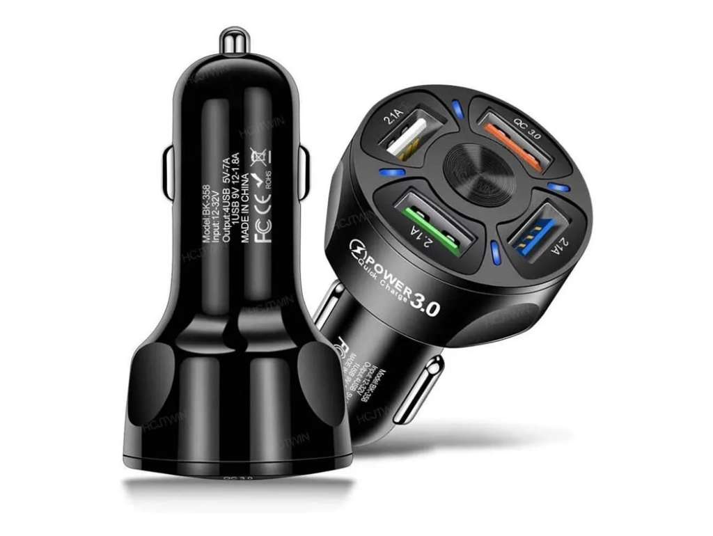 Cargador USB para automóvil 4 puertos