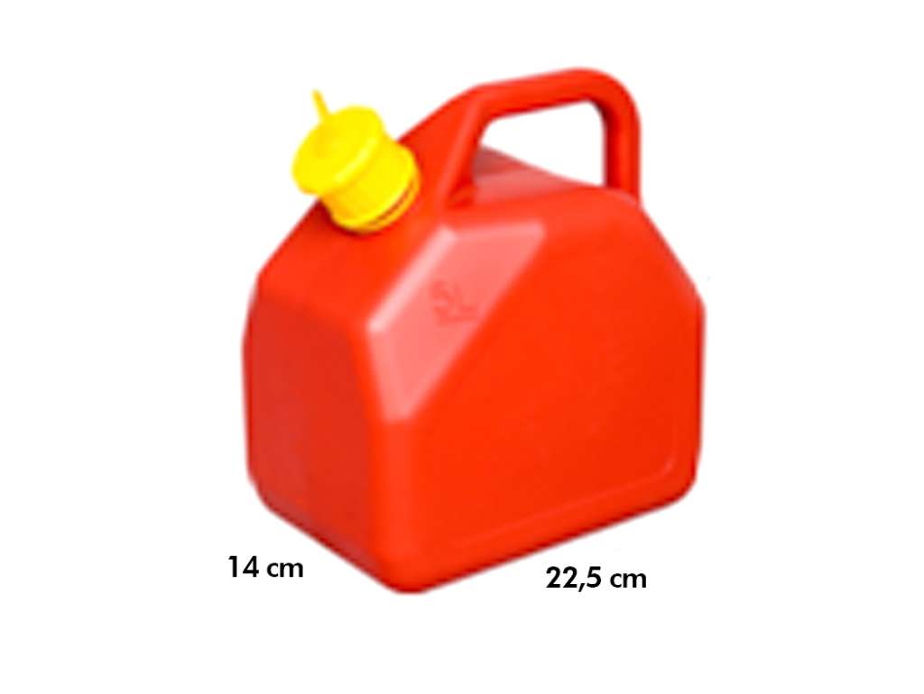 Bidón plástico para agua y combustible de 5 litros