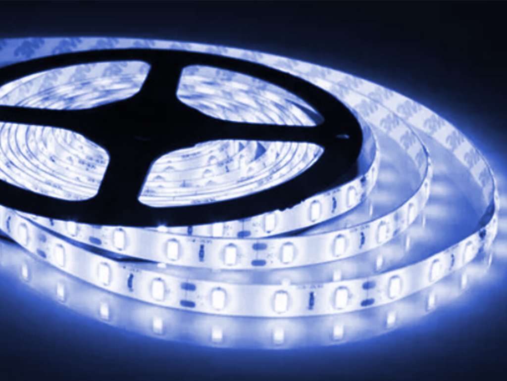 Cinta LED universal de 5 metros, 60 LEDs por metro, 12V, color azul