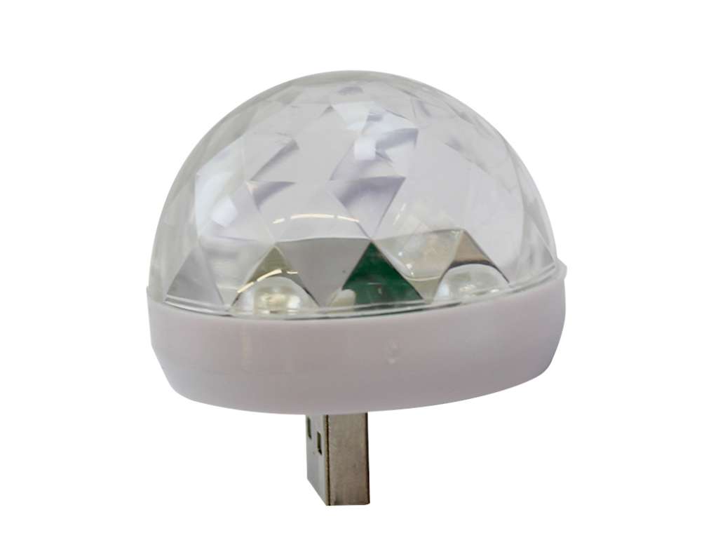 Lámpara LED USB multicolor con sensor de audio