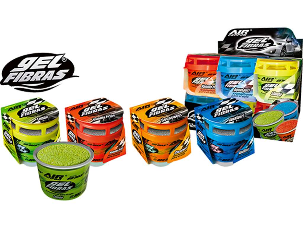 Aromatizador de ambiente universal en lata de gel con fibras