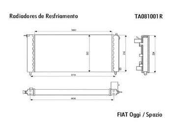 RADIADOR AGUA FI UNO/147 1.3 DIESEL