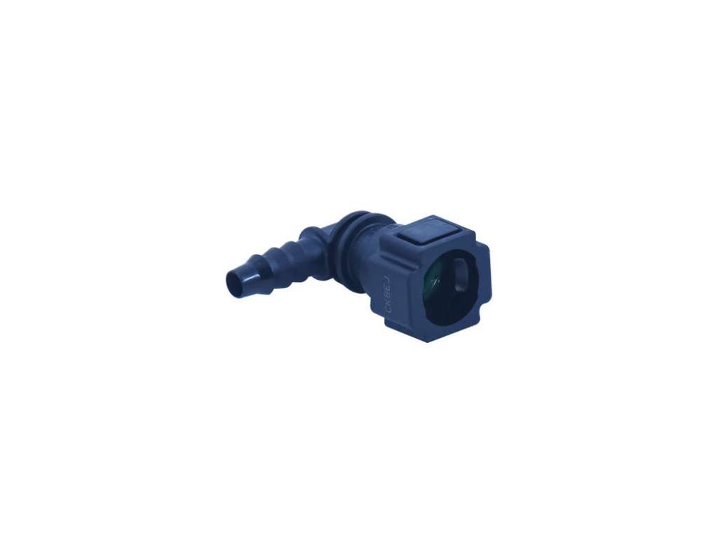Conector rápido adaptador 90 grados para caño de inyección