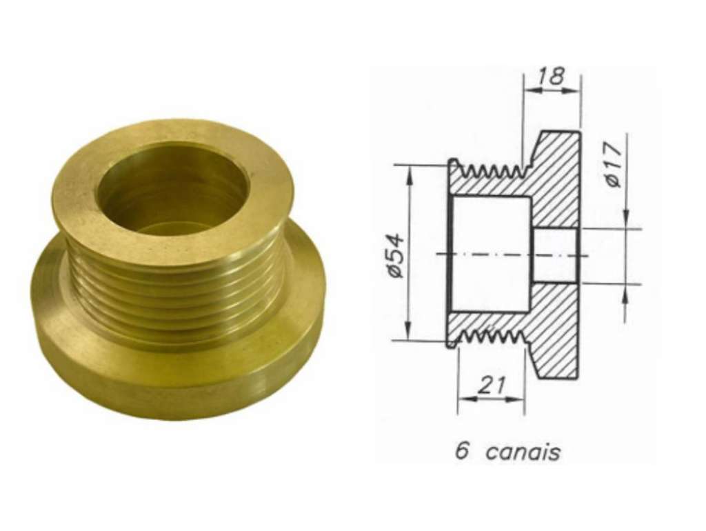 POLEA ALTERNADOR RE MEGANE/LAGUNA/LOGAN 6P