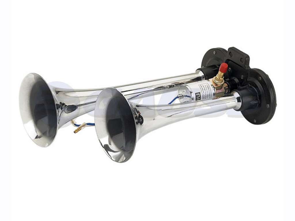 BOCINA COMPRESOR UNIV. 24V. 2 CORNETAS USA COMPRESOR DEL CAMION