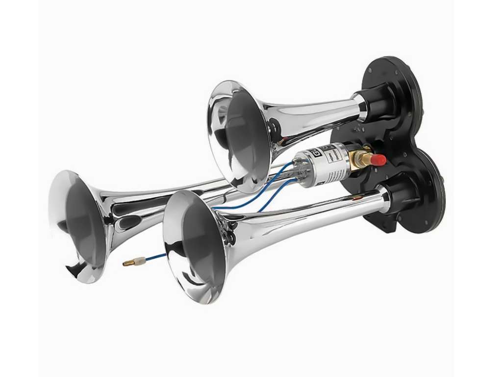 BOCINA COMPRESOR UNIV. 24V. 3 CORNETAS USA COMPRESOR DEL CAMION
