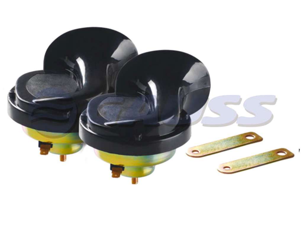 Bocina caracol universal 12V, 1 terminal, juego