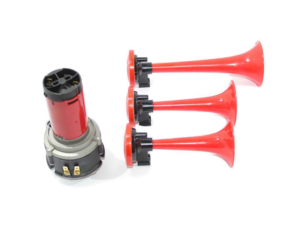 BOCINA COMPRESOR UNIV. 12V. 3 CORNETAS BRIO C/COMPRESOR
