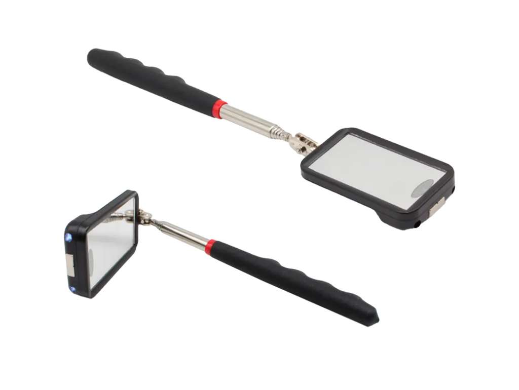 Imán telescópico universal con luz y espejo