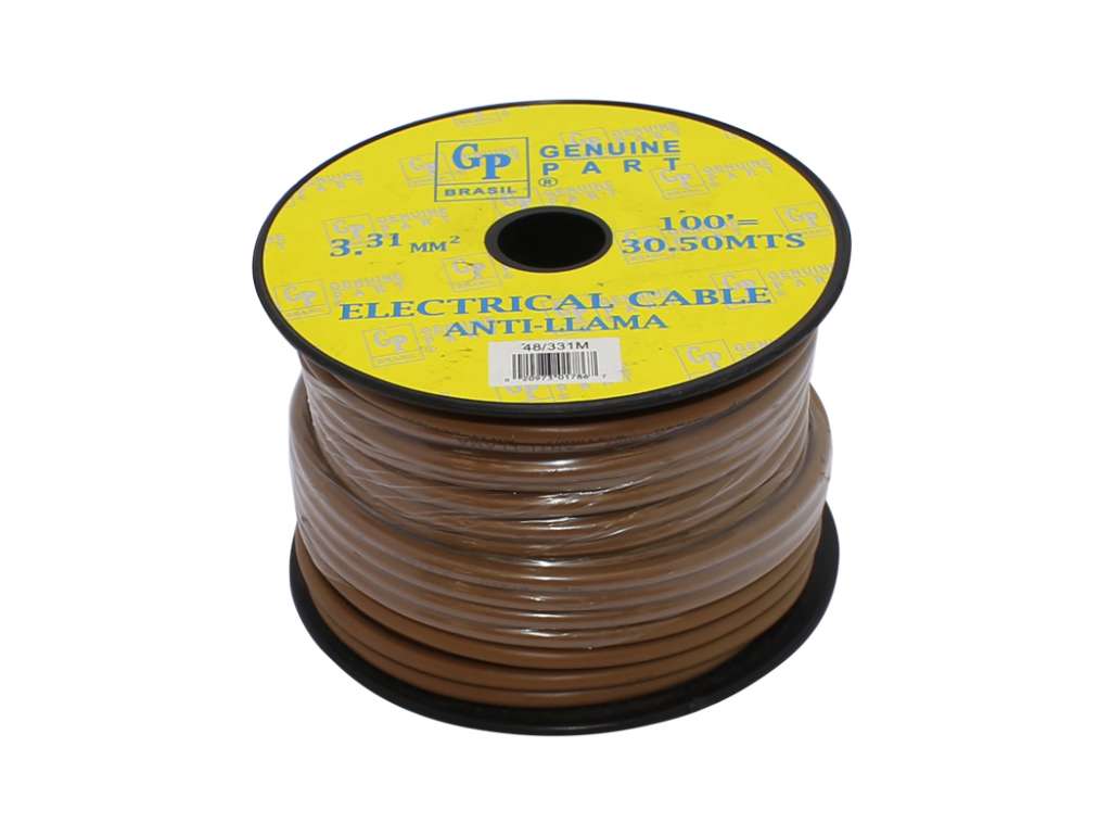 Cable unipolar 3.31mm marrón rollo 30 metros