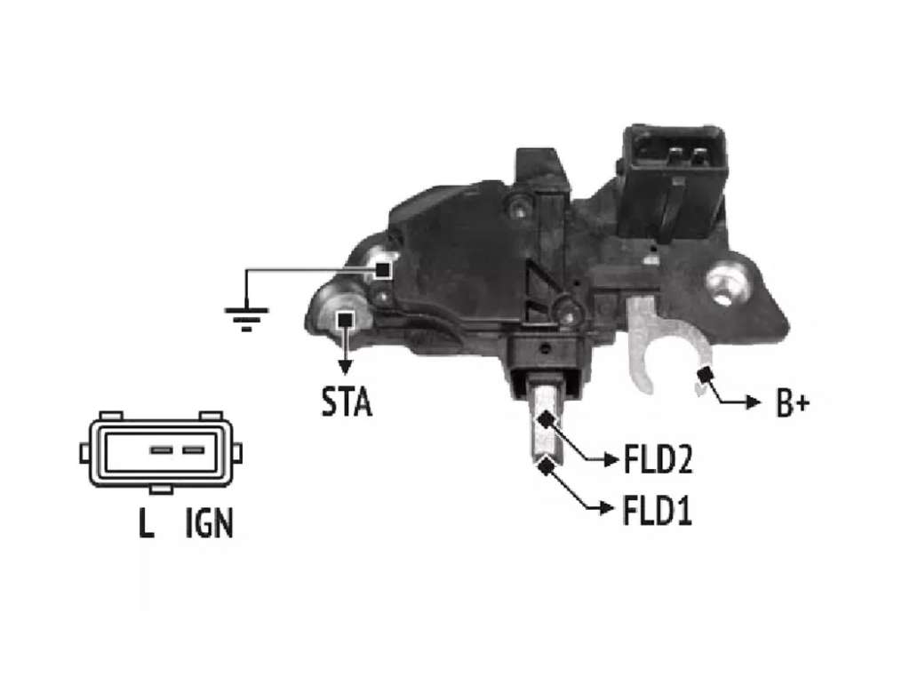 REGULADOR ALTERNADOR BOSCH BMW 12V.