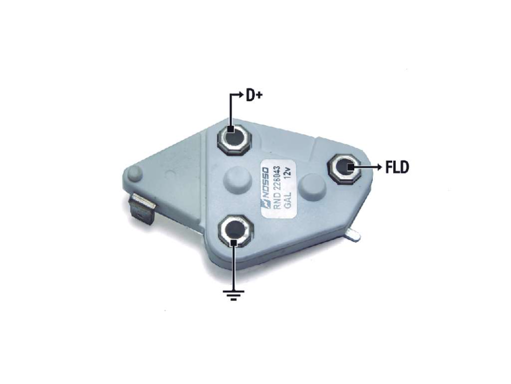 Regulador de voltaje de alternador Delco 1 terminal lateral 12V