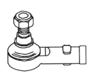 Puntera de dirección, extremo de barra, 14mm, izquierdo