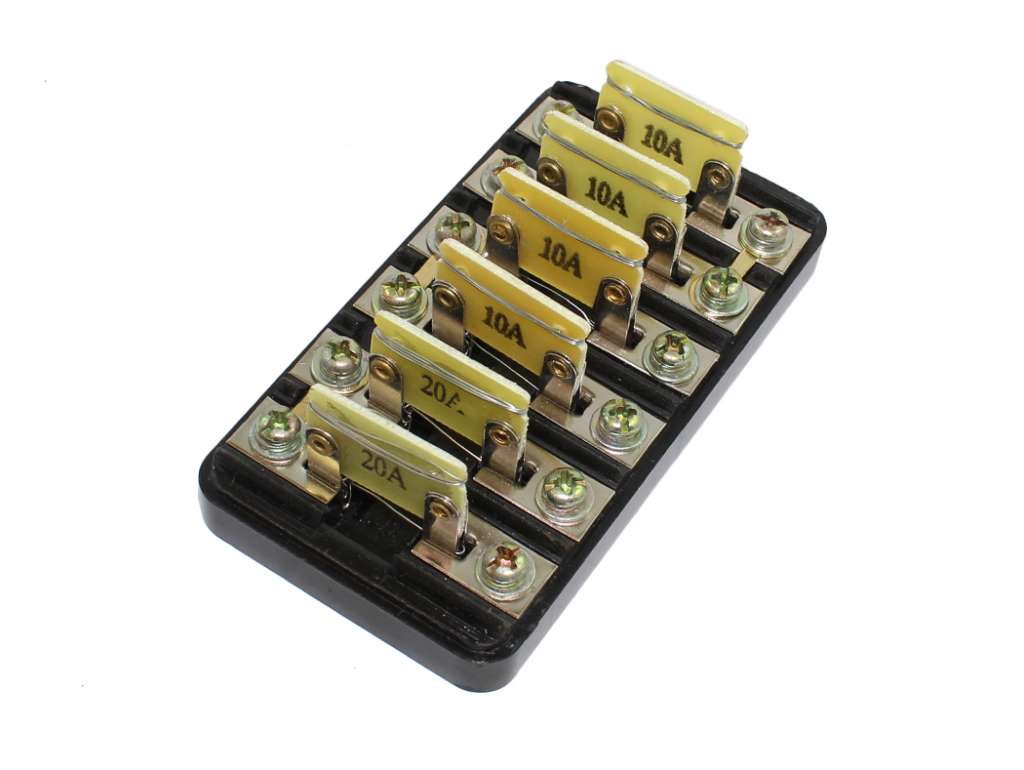 Portafusible universal para 6 fusibles