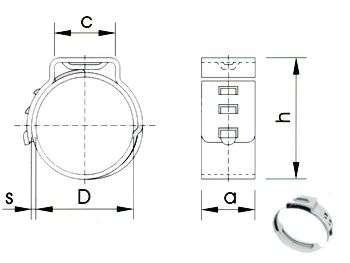 Abrazadera radial universal