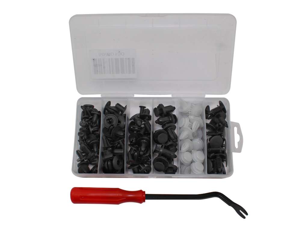 Kit de clips de sujeción universales para paneles y tapicería, 100 piezas