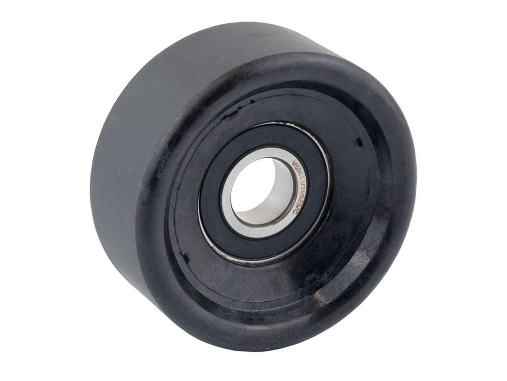 Rulemán tensor de correa Poly-V liso de metal