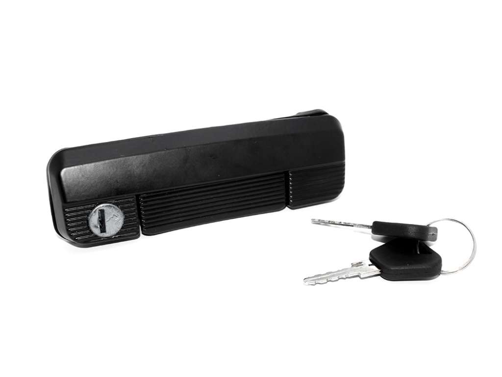 Manija de puerta exterior izquierda con llave