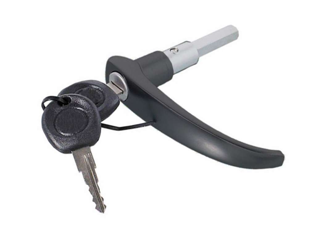Manija de puerta exterior con cerradura