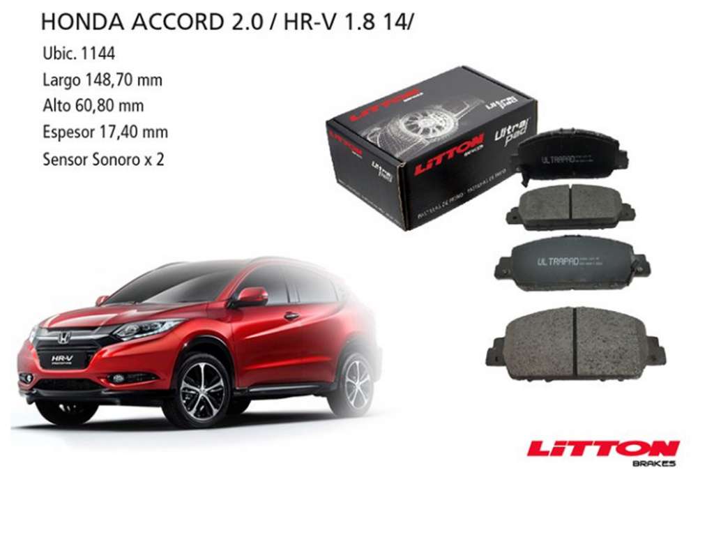 PASTILLA FRENO HO ACCORD 2.0 /HRV 1.8 14/.. DEL.