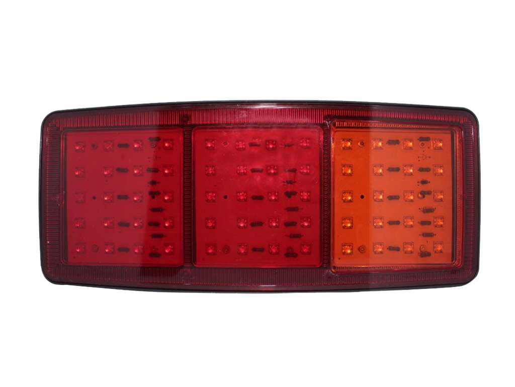 FARO TRASERO UNIV. RECT.ROJO/AMBAR LED