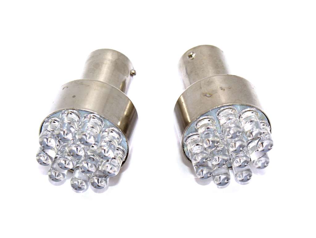 LAMPARA JGO. 12V. 21W. 1P BA15S AMBAR LED