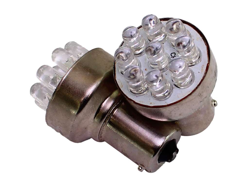 Lámpara de señalización 12V 21/5W 2 polos roja LED