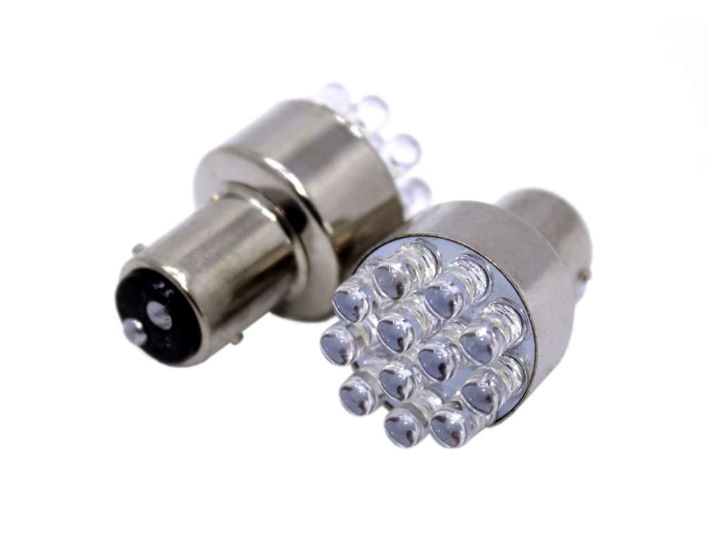 LAMPARA LED 24V. 2P. 21/5W. AMBAR JGO.