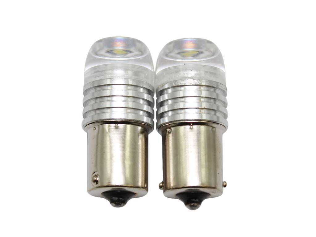 Lámpara de señalización 12V 21W 1 polo LED blanca intermitente