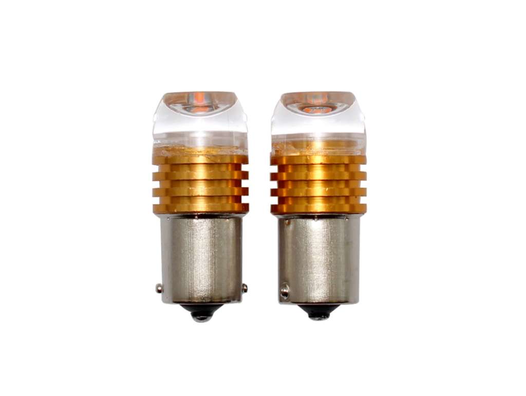 Lámpara de señalización 12V 21W 1 polo ámbar LED destellante