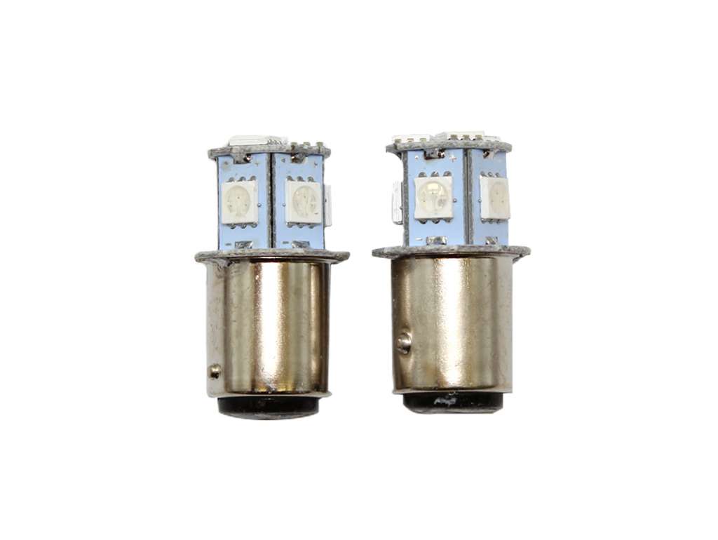 Lámpara de señalización 12V 21/5W 2 polos roja LED destellante