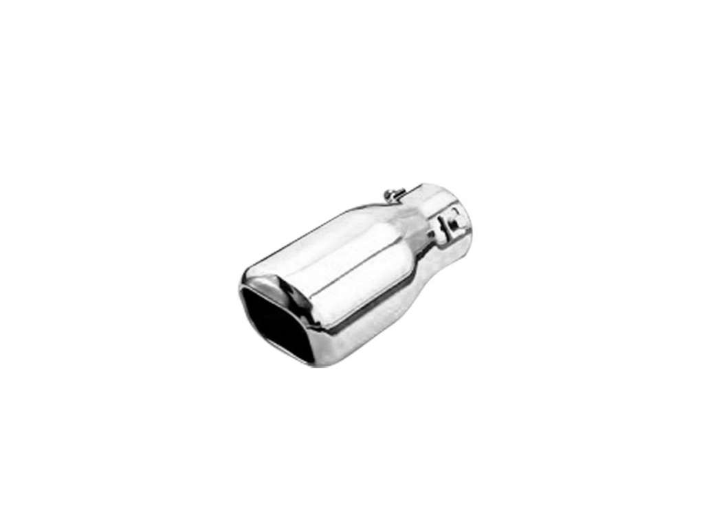 Cola de escape universal cromada 85mm entrada 190mm largo 64mm salida