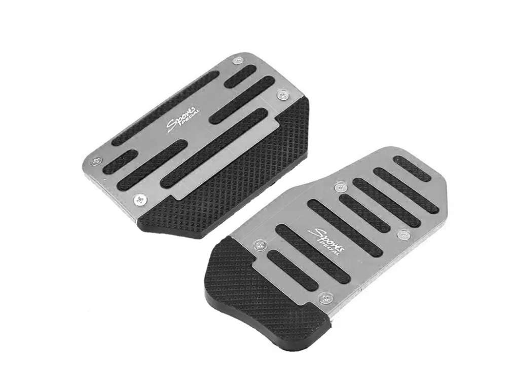 Juego de pedaleras universal plateado para freno y acelerador de caja automática