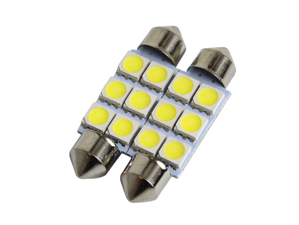 LAMPARA LED 12V 5W 11X39 TUB JGO BLANCO