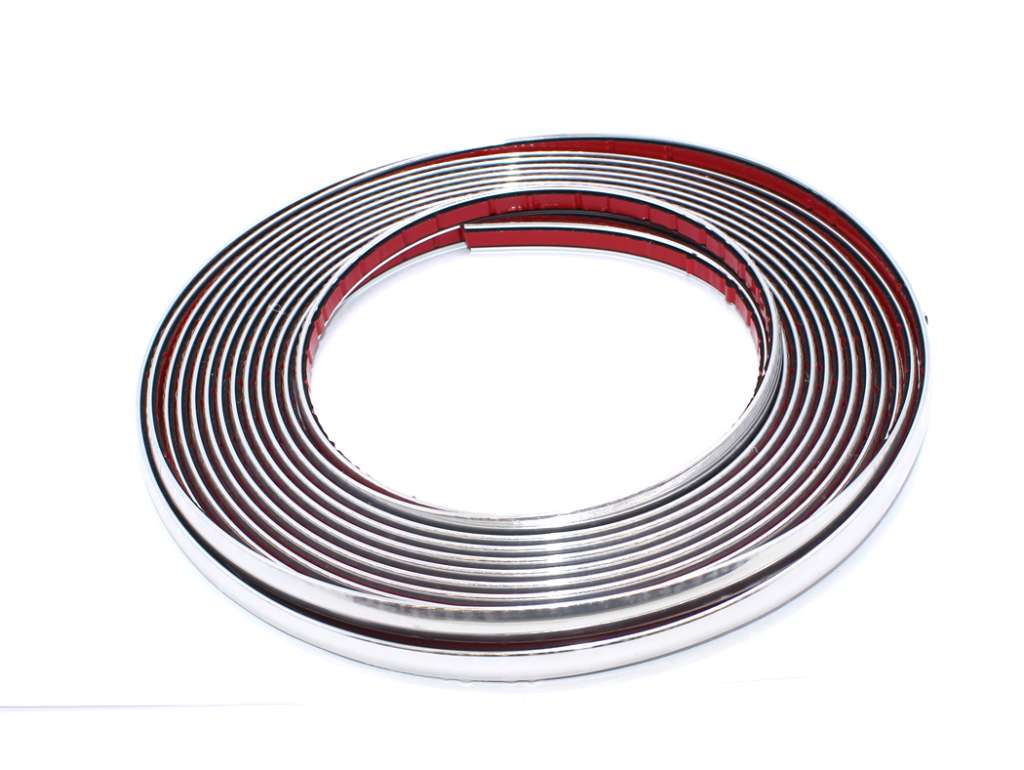 Bagueta universal cromada en rollo de 10x3mm