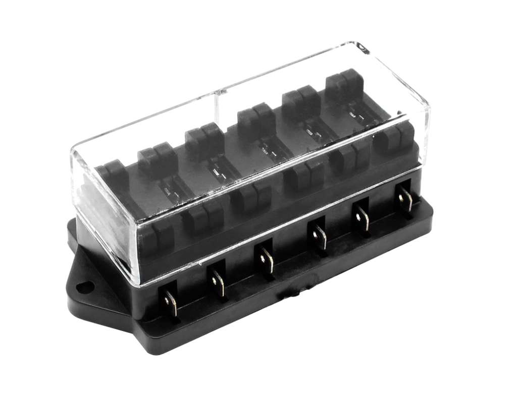 Portafusible universal para 6 fusibles de enchufe