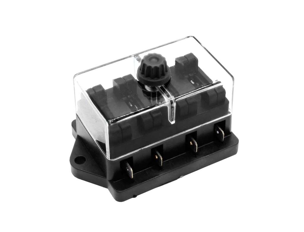 Portafusible universal para 4 fusibles de enchufe