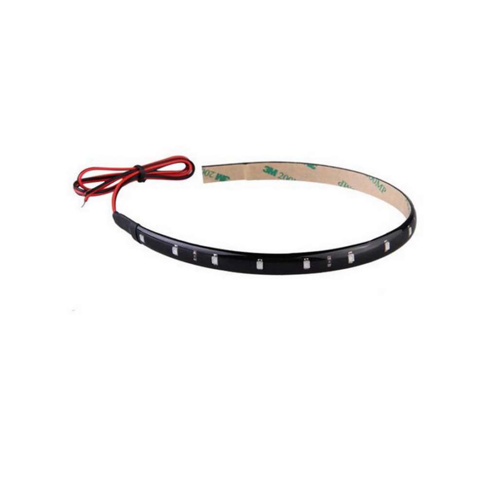 Cinta LED universal de 30 cm con 15 LEDs, color blanco