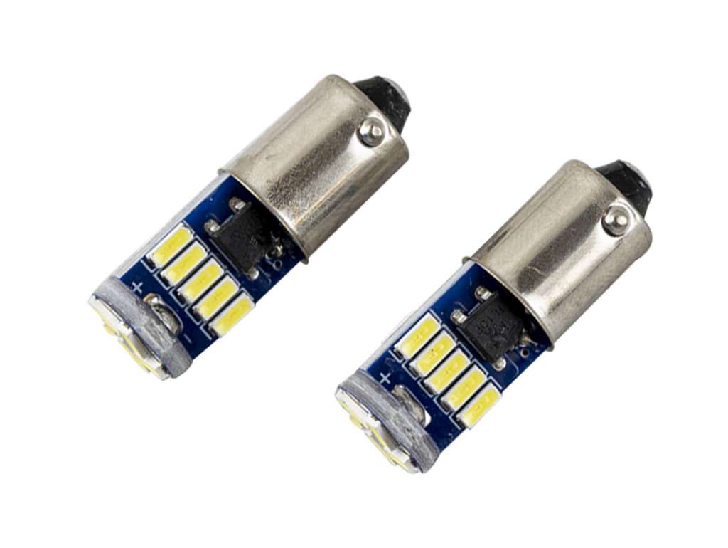 Lámpara LED 12V 4W 1 Polo Bayoneta Pequeña (BAY9S) 15 Diodos Canbus