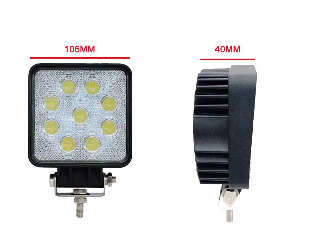 FARO CAMINERO UNIV. RECT. 9LED 106MM