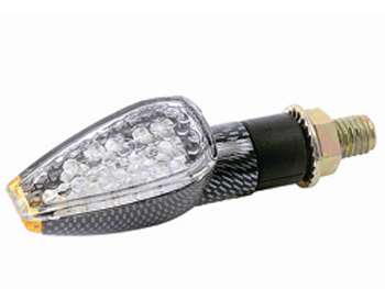 FARO SEÑALERO UNIV. MOTO JGO. 13LED CARBON