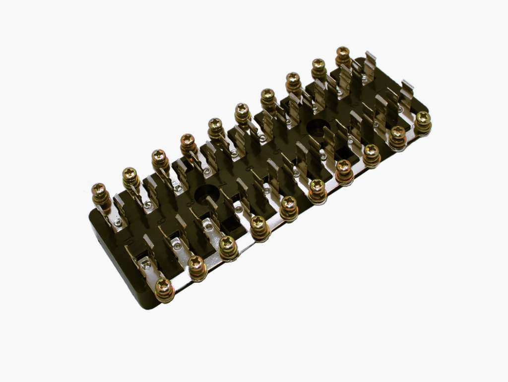 Portafusible universal para 10 fusibles de vidrio