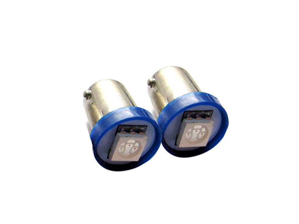 LAMPARA LED 12V. 4W 1P BAY9S AZUL JGO.