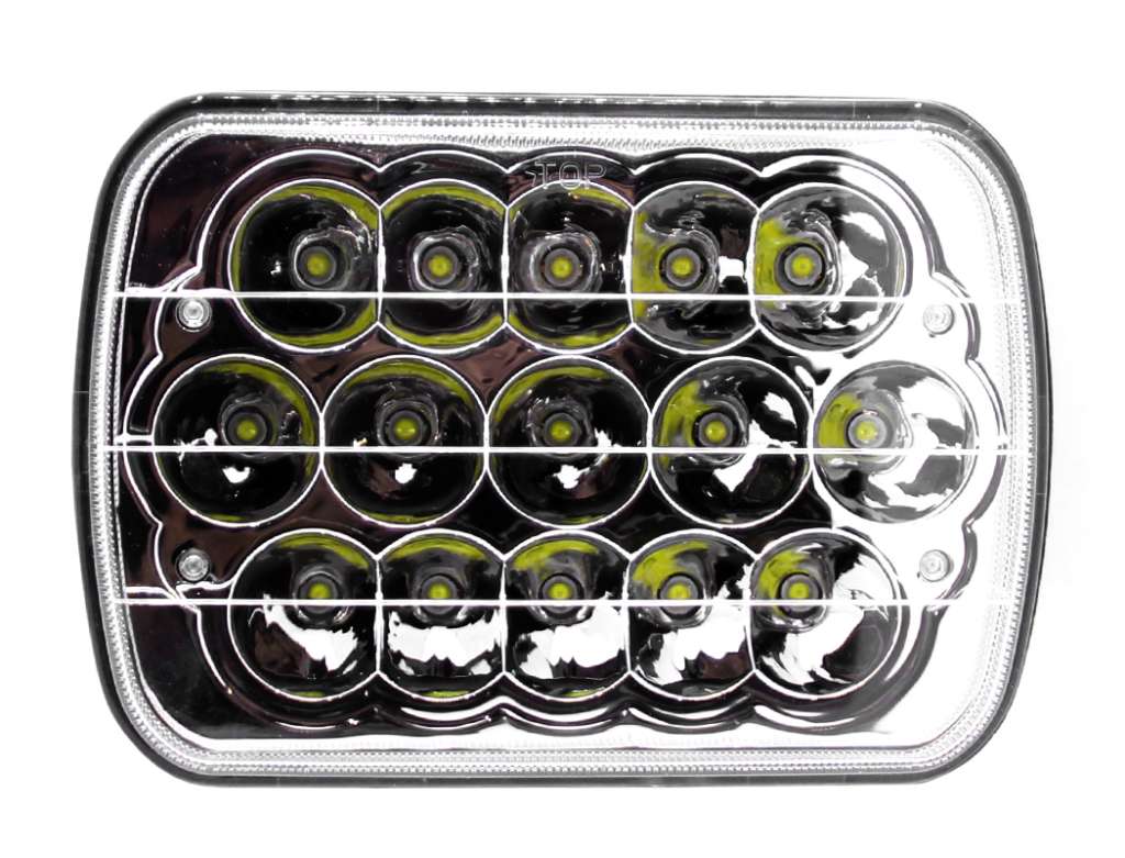 Faro auxiliar rectangular LED 15 diodos 170mm 12/24V