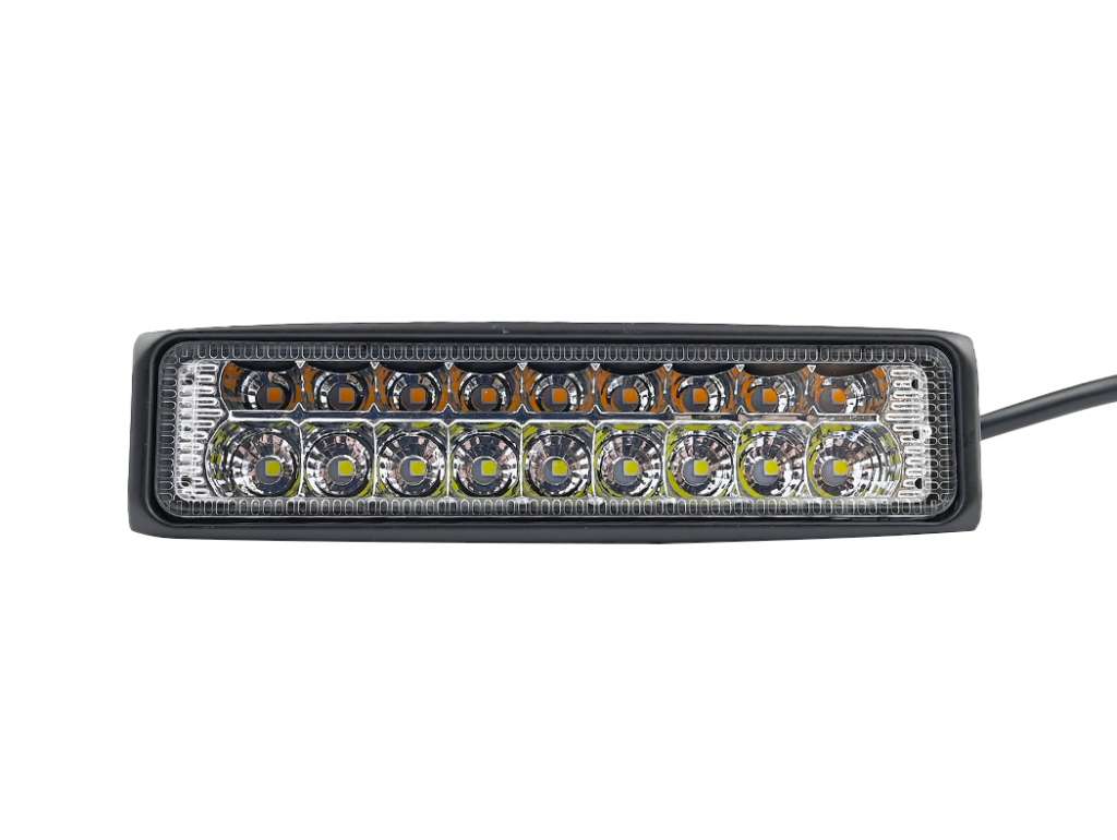 FARO CAMINERO UNIV. RECT. 18LED 150MM LUZ BLANCA ALTA Y BAJA