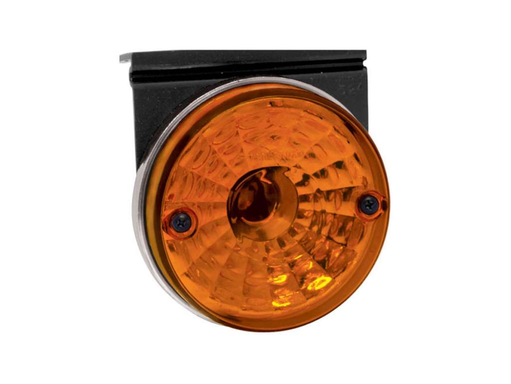 Faro lateral universal con soporte ámbar 86mm