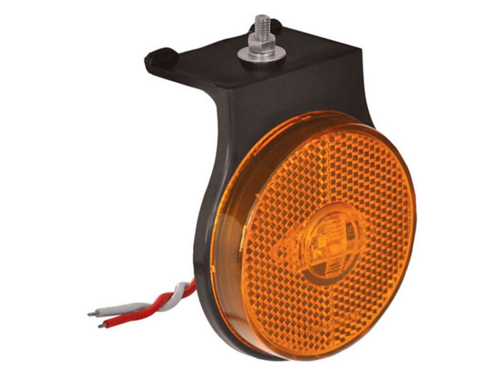 Faro lateral universal redondo LED ámbar 12V/24V con cable