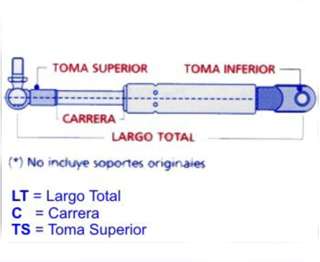 Amortiguador de portón trasero