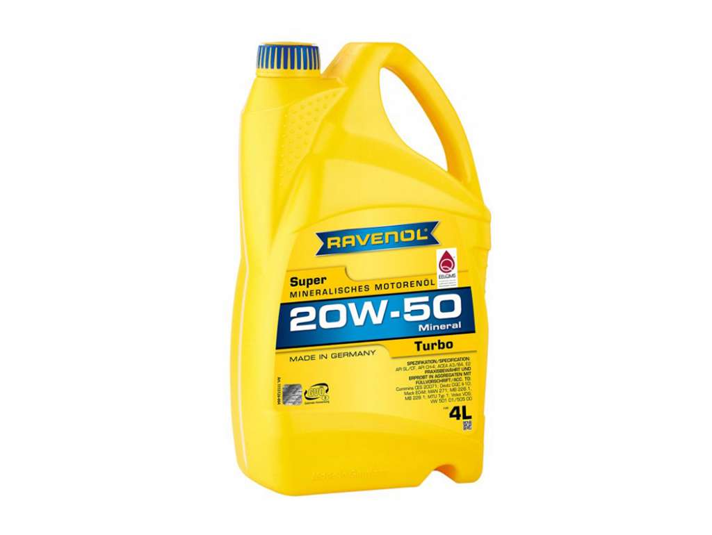 Aceite de motor Ravenol 20W50 mineral Turbo Extra 4 litros